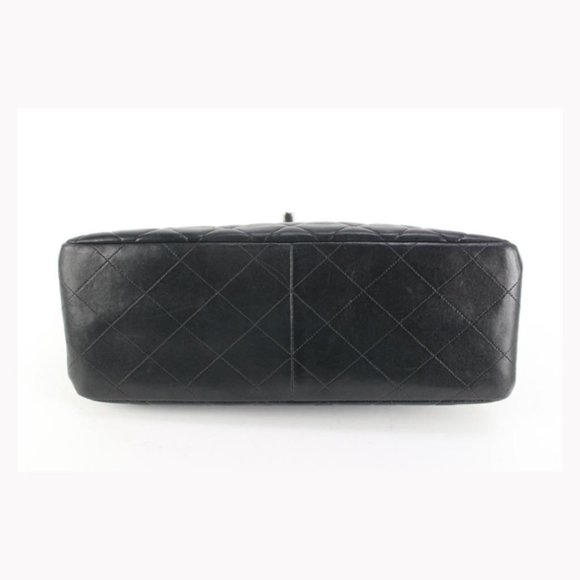 Chanel Black Quilted Lambskin Jumbo Double Flap Classic Bag 55cz55s - Picture 9 of 12